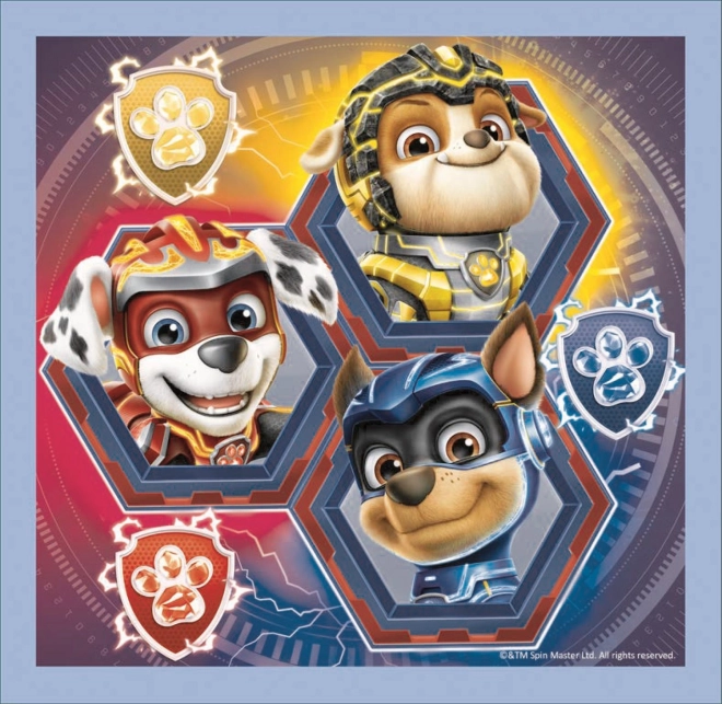 Puzzle 3 în 1 Psi Patrol Puterea Mighty Pups