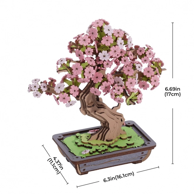 Robotime puzzle 3D din lemn bonsai sakura