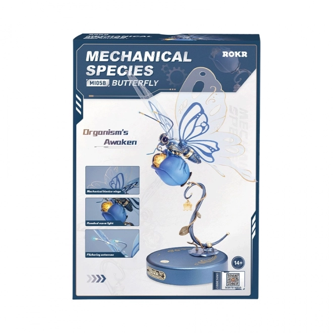 Kit mecanic 3D RoboTime fluture albastru