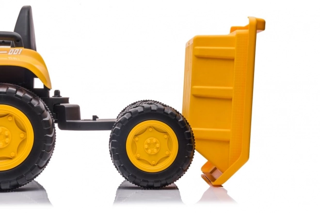 Tractor electric cu lingură galben