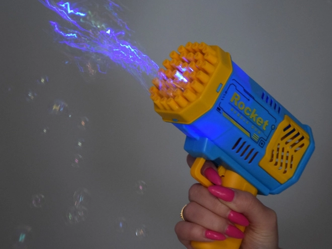 Pistolă pentru bule de săpun set lumină + lichid pentru copii ZA4976