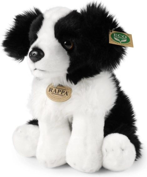 câine de pluș border collie șezând 30 cm eco‑friendly
