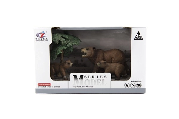 Set animale safari Zoo 10cm din plastic 4 piese în cutie