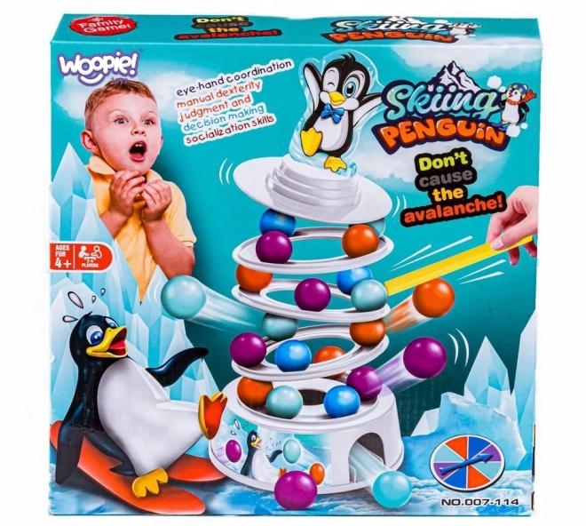 Jocul Woopie de dexteritate Pinguin pe turn