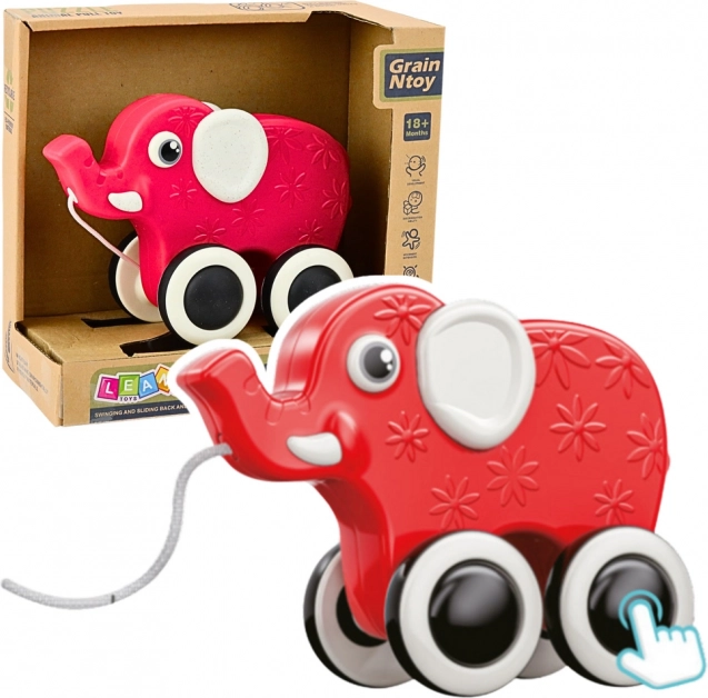 Elefant de tras ecologic roșu cu fluier