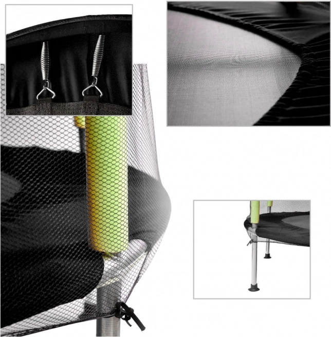 trambulină de grădină pentru copii cu plasă verde 140 cm