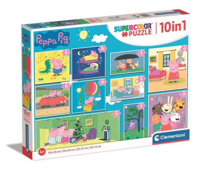 Puzzle Purcelușa Peppa 10v1 de la Clementoni