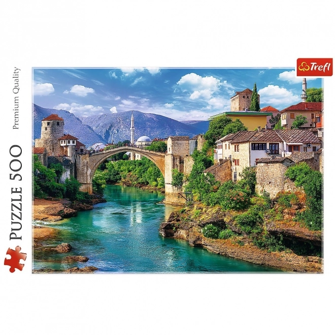 Puzzle Trefl Podul Vechi din Mostar 500 piese