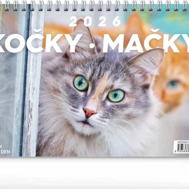 Calendar de birou Pisici CZ/SK 2026