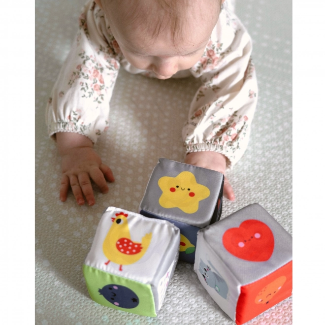 Tooky Toy cutie educațională xxl montessori 6 în 1 senzorială pentru bebeluși 3-4 luni