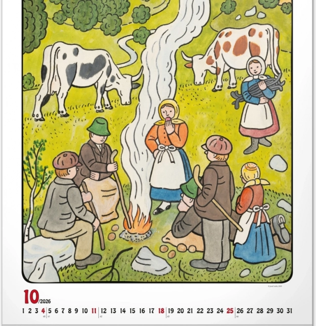 calendar de perete Josef Lada 2026
