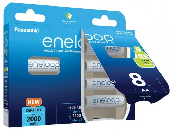 Acumulatori Eneloop AA 2000 mAh, set de 8