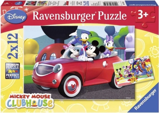 Puzzle Mickey Mouse și prietenii 2x12 piese