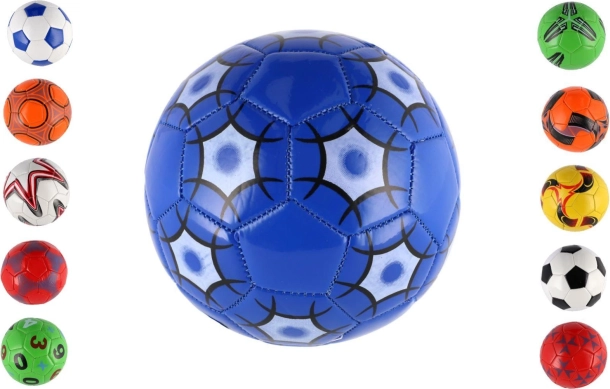 Minge de fotbal junior 15 cm – cusută, din piele artificială, mix de culori
