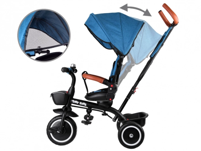 Tricicletă pentru copii Tiny Bike 3 în 1 cu parasolar – Verde
