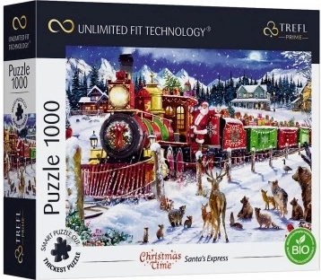 Puzzle TREFL UFT Christmas Time: Expresul lui Moș Crăciun 1000 piese