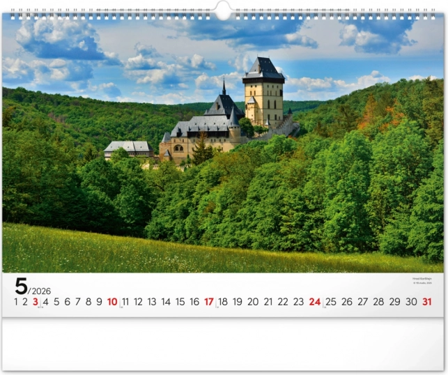 Calendar de perete Panoramata Cehia 2026