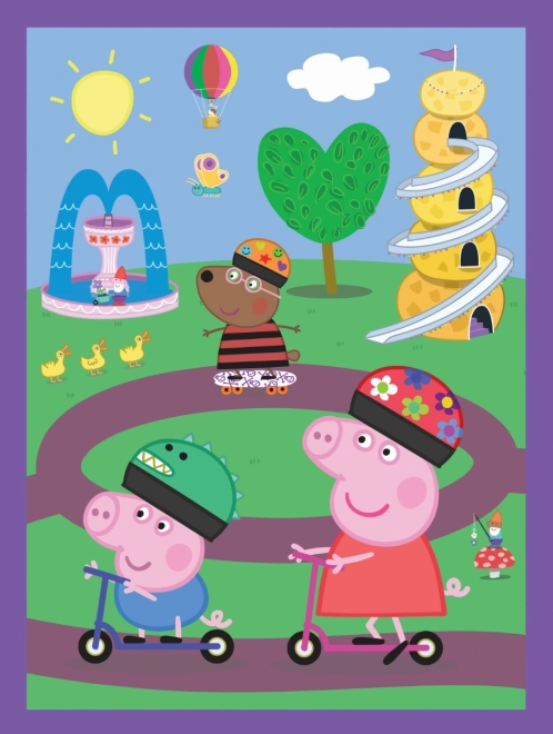 Puzzle și Memory 2 în 1 Peppa Pig - Momente Vesele