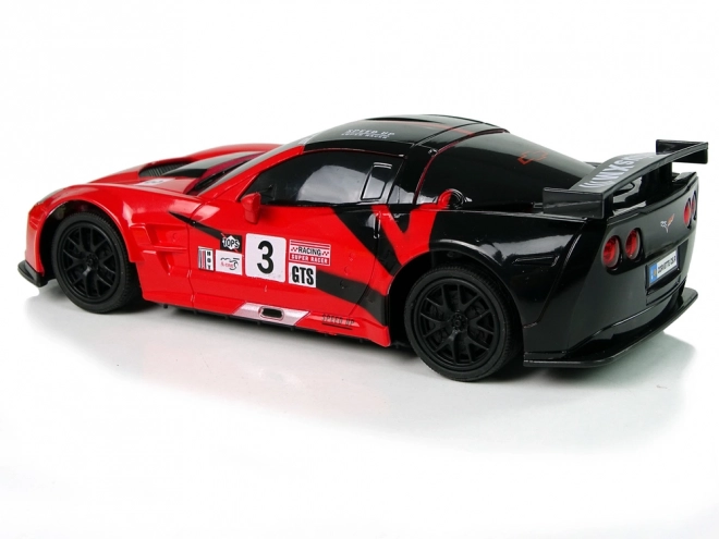 Mașinuță sport radio control Corvette C6.R roșu cu lumini