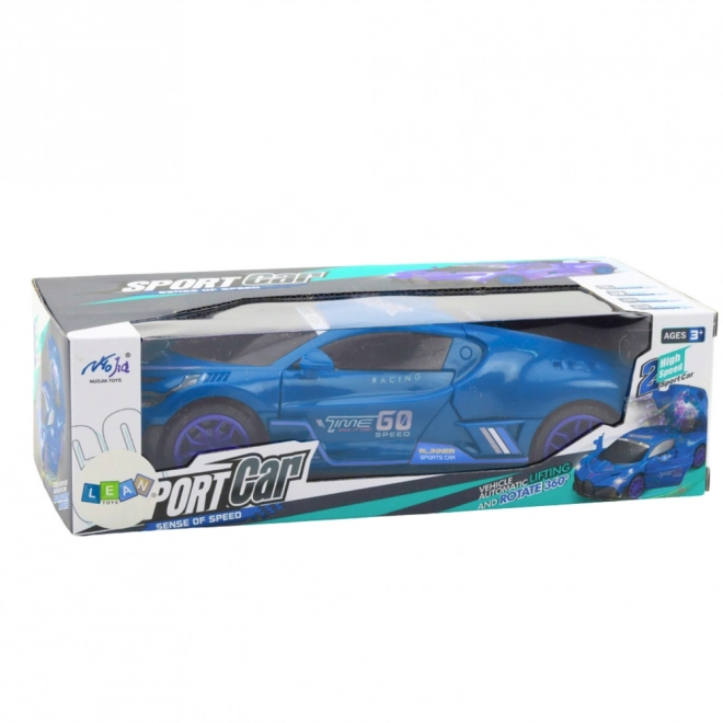 Mașină sport cu senzor de obstacole și led rotativ 360°