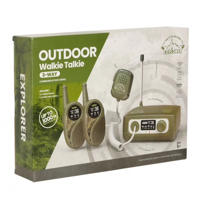 Set Walkie Talkie pentru Copii cu Unitate Centrală Explorer