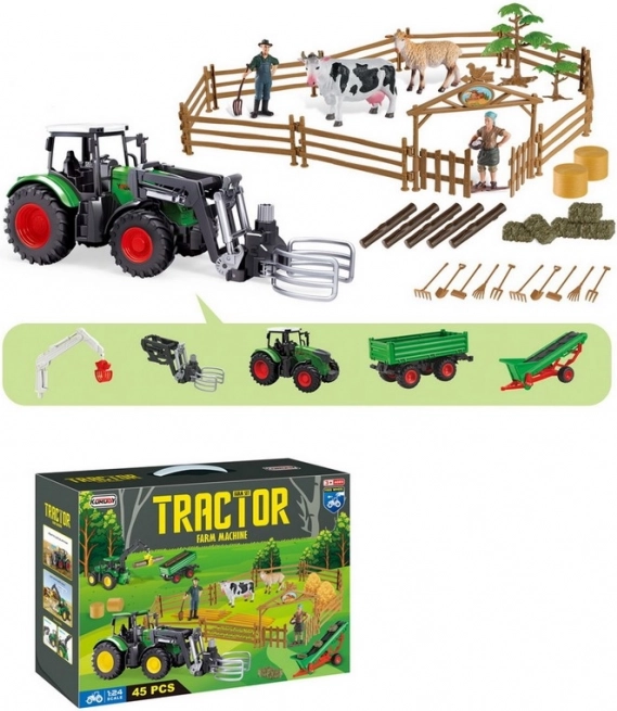 Tractor cu Fermă și Accesorii pentru Copii