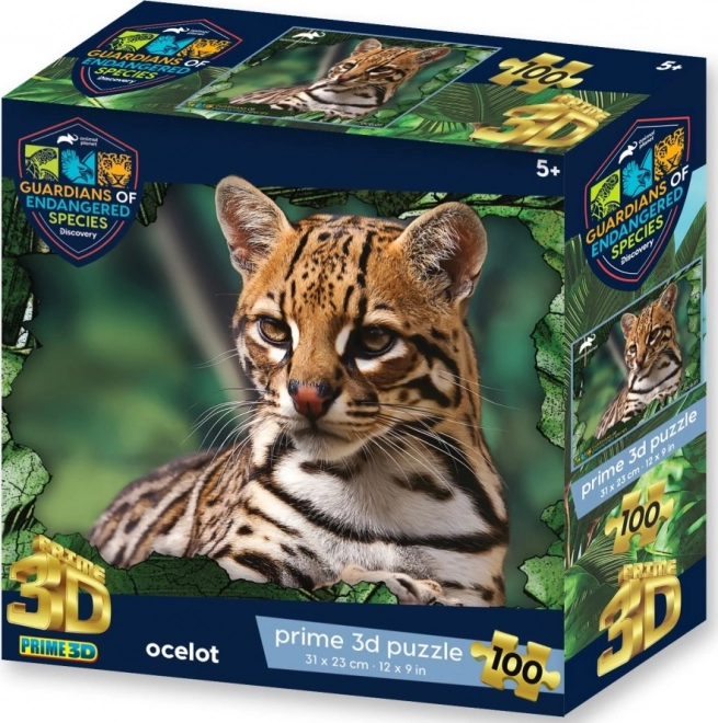 Puzzle 3D animale protejate: Ocelot