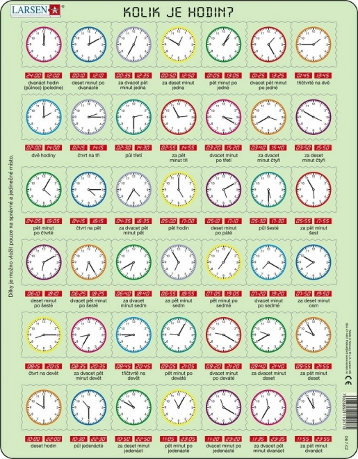 Puzzle Ce oră este? 42 piese