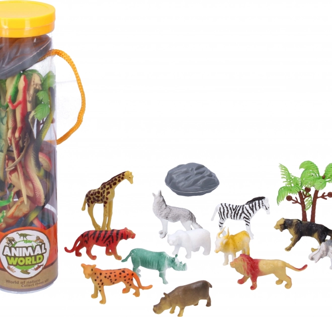 Set de animăluțe în tub – figurine din plastic pentru copii