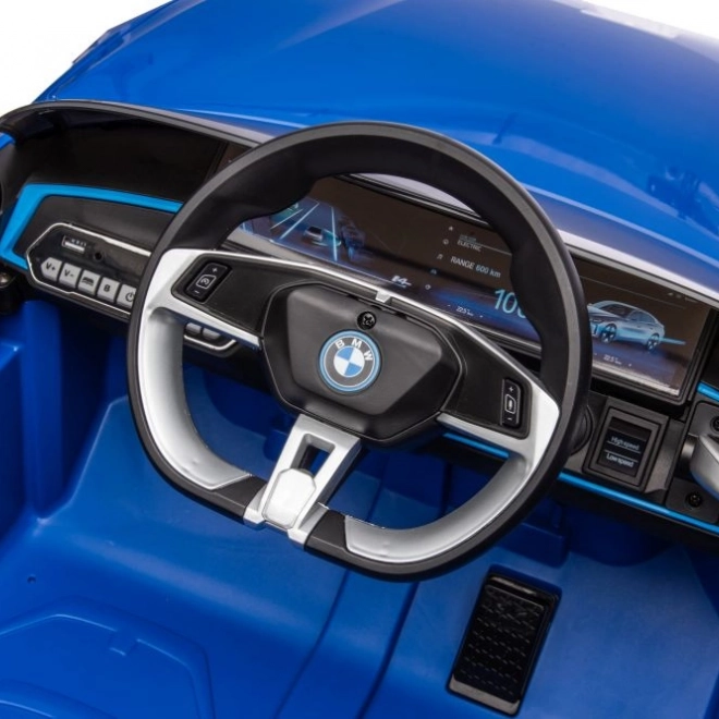Mașină electrică pentru copii BMW i4 albastru 4x4