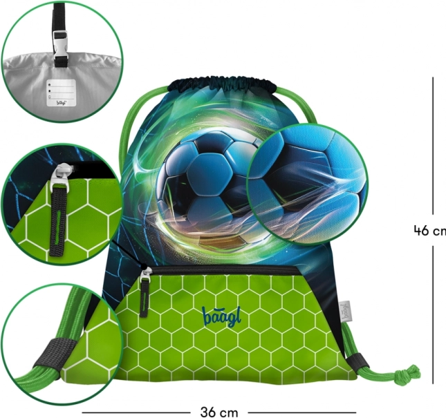Set școlar Baagl Zippy Plus cu minge de fotbal