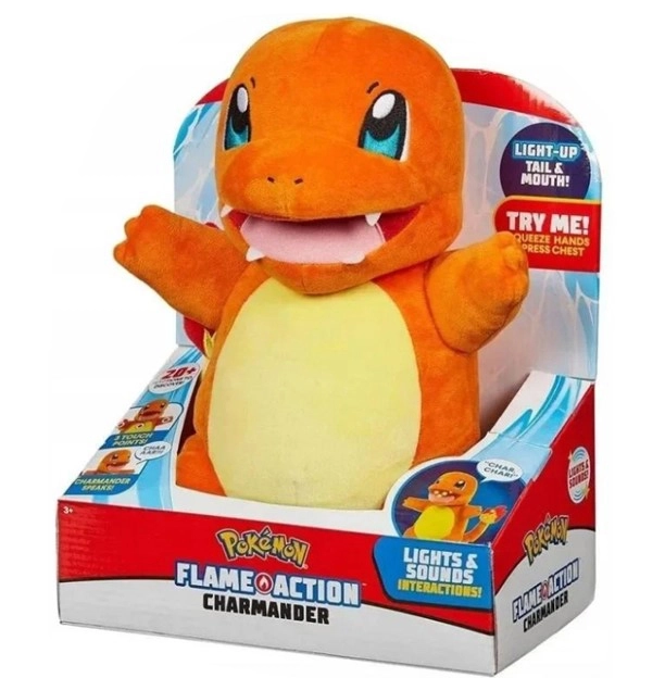 Charmander pluş interactiv cu flăcări