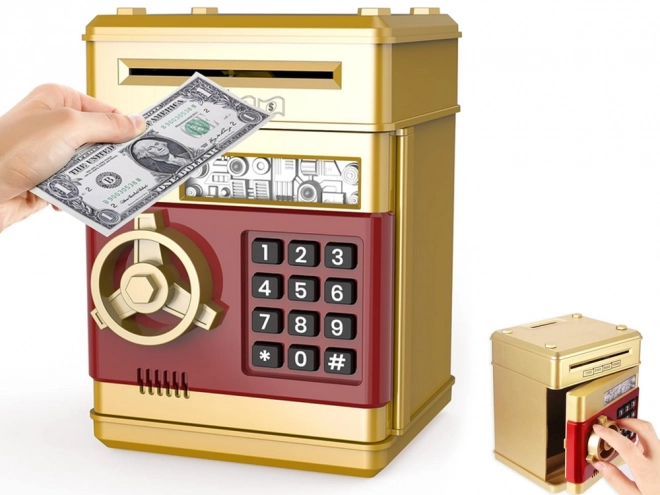 Seif interactiv cu cod PIN pentru monede și bancnote