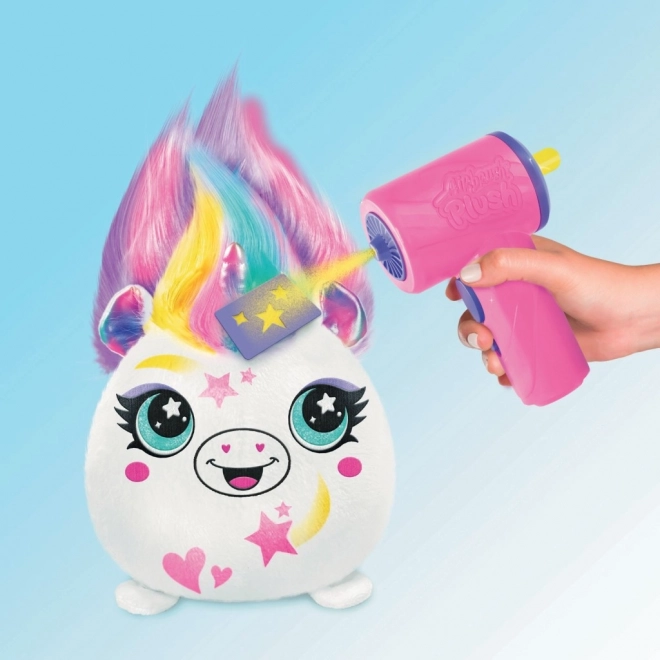 Set creativ Airbrush Hair'iffic cu pluș de păr
