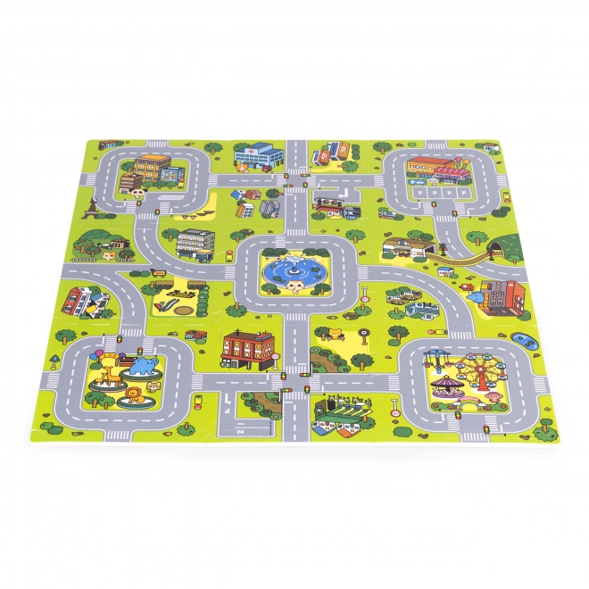 Covoraș din spumă EVA pentru copii orașul 90,5x90,5 cm 21 buc ECOTOYS