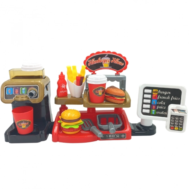 Set Fast Food XXL cu Casă de Marcat și Distribuitor Băuturi