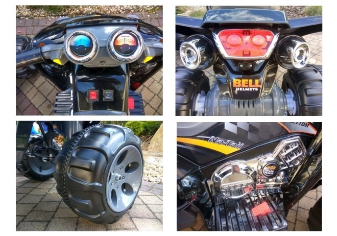 Quad electric cu roți mari roșu