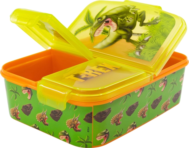 Design distractiv cu T‑Rex