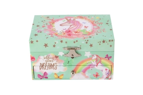 Cutie muzicală pentru bijuterii cu model unicorn