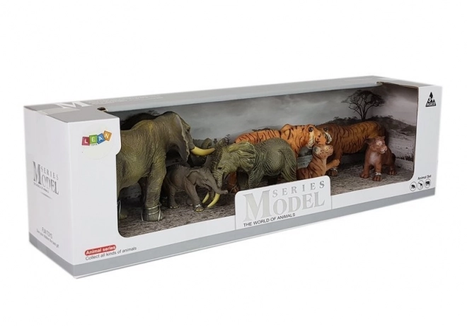 set figurine safari animale elefant și tigru