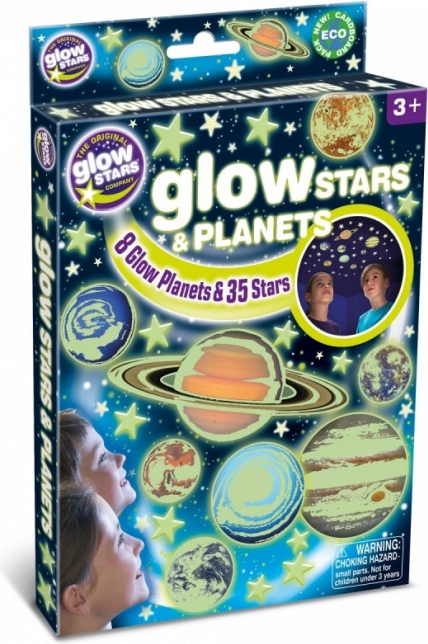 Autocolante de perete Brainstorm Stele și planete fosforescente