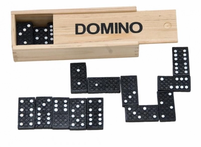 Domino clasic în cutie de lemn