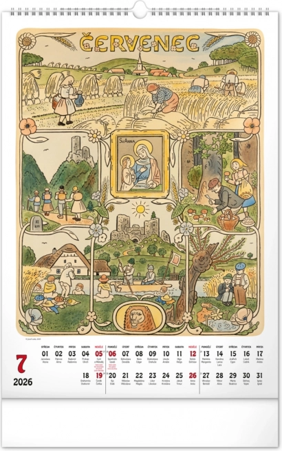 Calendar de perete Josef Lada 2026