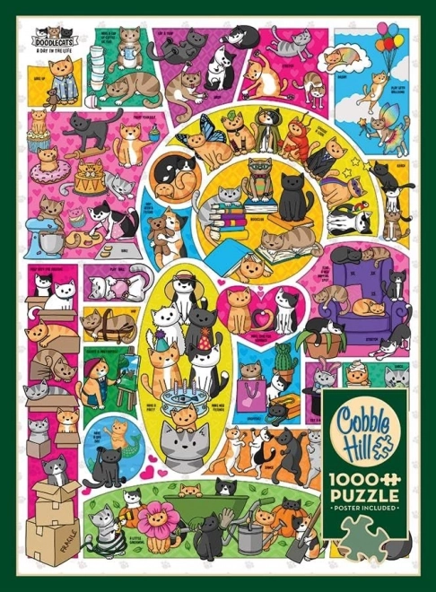 Puzzle Doodlecats 1000 piese Cobble Hill