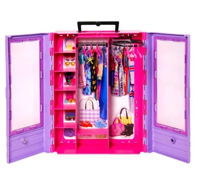 Dulap portabil Barbie pentru haine