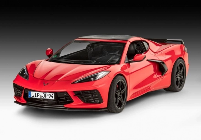 model de plastic mașină corvette c8 coupé 1/25