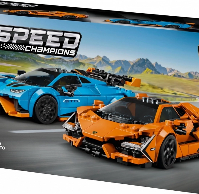 LEGO Speed Champions Lamborghini Revuelto și Huracán STO