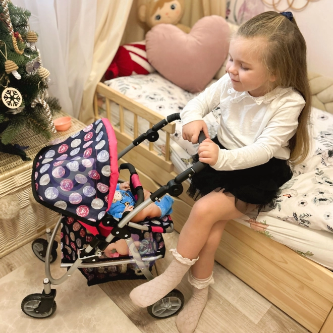 Carucior pentru papusi ajustabil Woopie Royal cu 4 roti