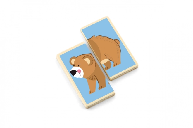 Puzzle din lemn cu animale