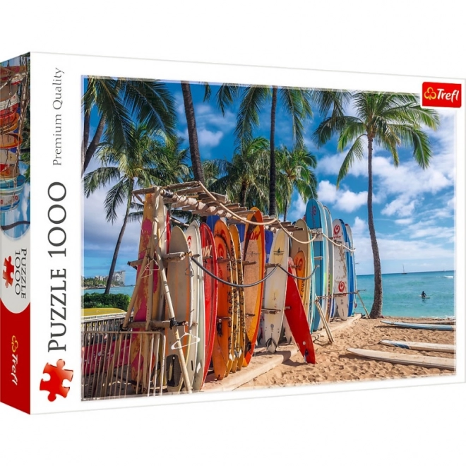 Puzzle Plaja Waikiki, Hawaii 1000 piese